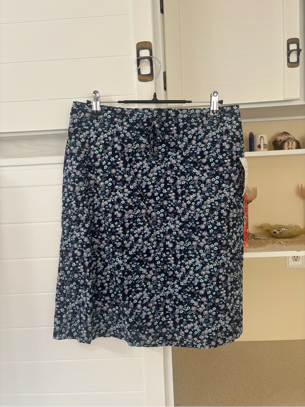 Vintage Blue Floral Skirt